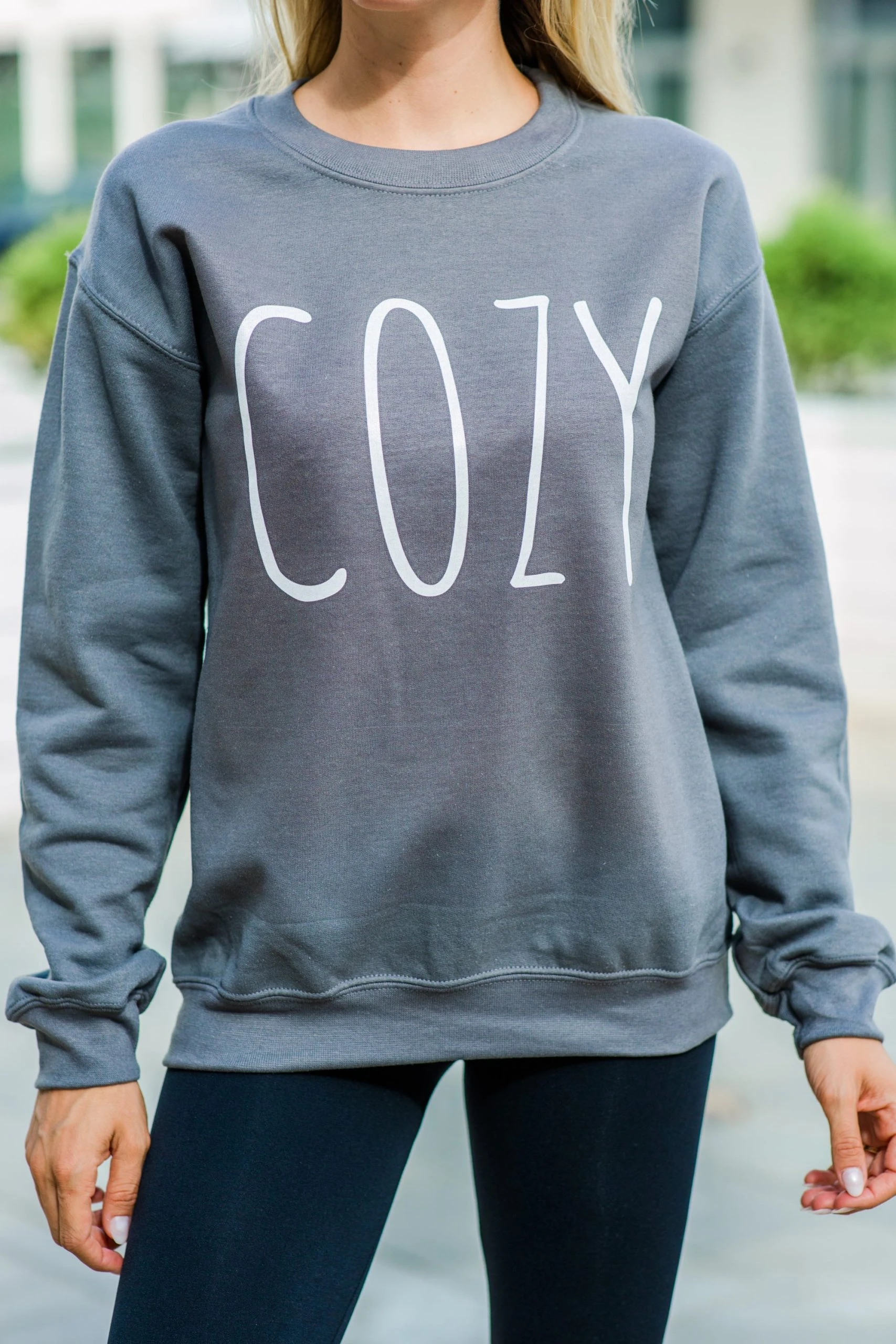 Cozy Charcoal Gray Graphic Sweatshirt 6 Cozy Charcoal Gray Graphic Sweatshirt - Image 4