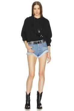 Isabel Marant Etoile Marly Sweatshirt Black -ANINE BING Shop ISAR WK88 V5