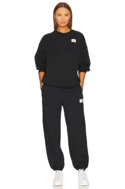 Jordan Fleece Crew Sweatshirt Black 9 Jordan Fleece Crew Sweatshirt Black -ANINE BING Shop JRDN WK18 V4