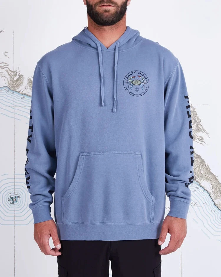 Salty Crew Mens Sweatshirt Blue Crabber Hood Fleece 8 Salty Crew Mens Sweatshirt Blue Crabber Hood Fleece - Image 6