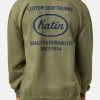 Katin Mens Sweatshirt Built Crew Fleece 2 Katin Mens Sweatshirt Built Crew Fleece -ANINE BING Shop Katin Built Crew Fleece Olive 12