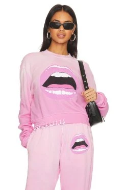 Spalding Open Lip Sweatshirt Party Pink Ombre