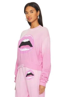 Spalding Open Lip Sweatshirt Party Pink Ombre -ANINE BING Shop LMOS WK283 V3