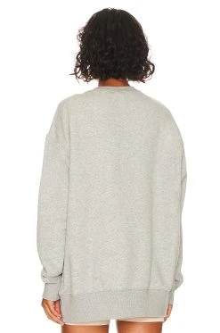 Nike NSW Fleece Crewneck Sweatshirt Dark Grey Heather & Sail -ANINE BING Shop NIKR WK104 V3