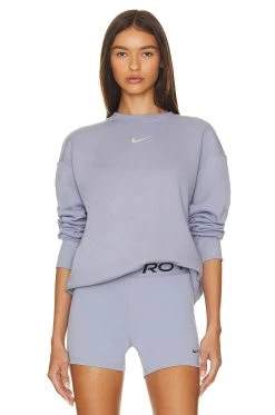 Nike Sportswear Phoenix Fleece Oversized Crewneck Sweatshirt Indigo Haze & Sail