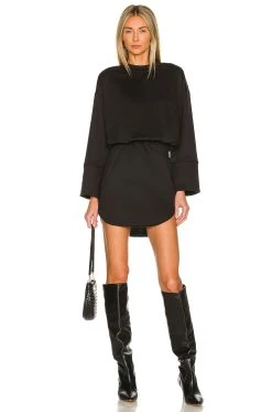 Lana Sweatshirt Dress Black