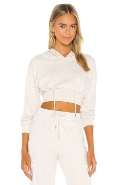 Angelia Cropped Sweatshirt Beige