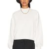 Spiritual Gangster Blake Mock Neck Sweatshirt Stone -ANINE BING Shop SPRG WK100 V1