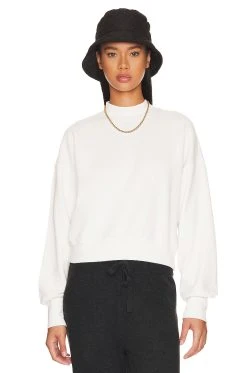 Spiritual Gangster Blake Mock Neck Sweatshirt Stone