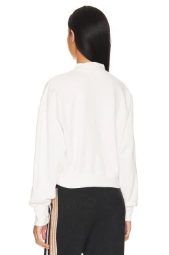 Spiritual Gangster Blake Mock Neck Sweatshirt Stone -ANINE BING Shop SPRG WK100 V3