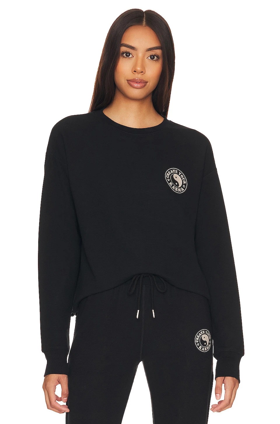 Spiritual Gangster Karma Thermal Sweatshirt Black 3 Spiritual Gangster Karma Thermal Sweatshirt Black