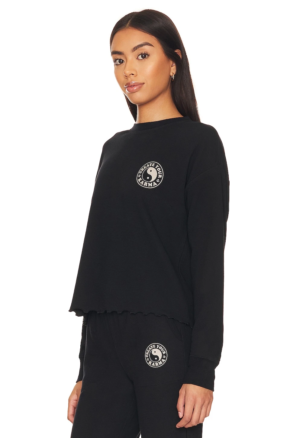 Spiritual Gangster Karma Thermal Sweatshirt Black 5 Spiritual Gangster Karma Thermal Sweatshirt Black - Image 3