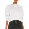 ALEXANDER WANG Foundation Terry Crewneck Sweatshirt Light Heather Grey -ANINE BING Shop TBYA WK135 V1