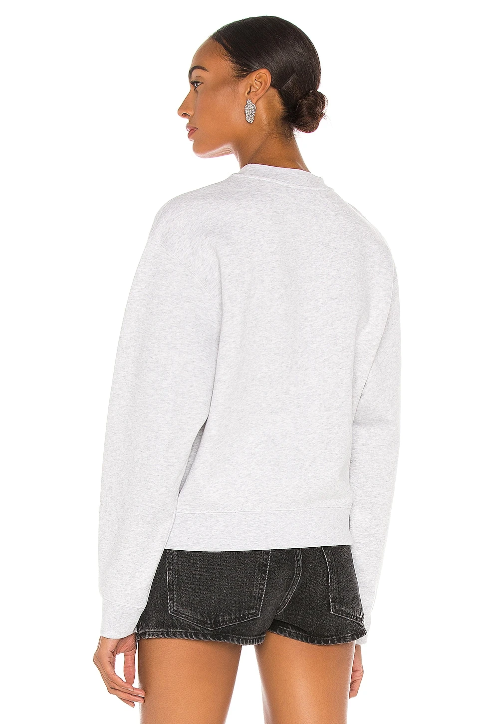 ALEXANDER WANG Foundation Terry Crewneck Sweatshirt Light Heather Grey 5 ALEXANDER WANG Foundation Terry Crewneck Sweatshirt Light Heather Grey - Image 3