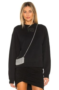 ALEXANDER WANG Foundation Terry Crewneck Sweatshirt Light Heather Grey 12 ALEXANDER WANG Foundation Terry Crewneck Sweatshirt Light Heather Grey -ANINE BING Shop TBYA WK142 V1