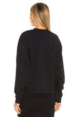 ALEXANDER WANG Foundation Terry Crew Sweatshirt Black -ANINE BING Shop TBYA WK142 V3