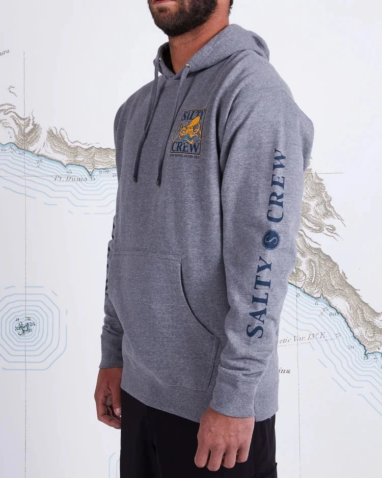 Salty Crew Mens Sweatshirt Ink Slinger Gunmetal Hood Fleece 5 Salty Crew Mens Sweatshirt Ink Slinger Gunmetal Hood Fleece - Image 3