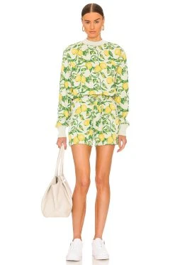 Citron Hyper Reality Knit Crew Sweatshirt Lemonade 9 Citron Hyper Reality Knit Crew Sweatshirt Lemonade -ANINE BING Shop TMON WK10 V4