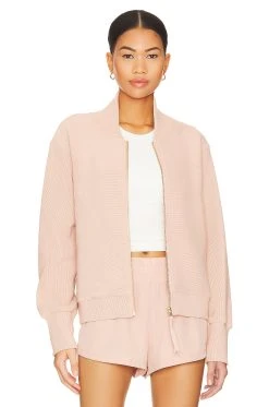 Varley Alia Zip Sweatshirt Mahogany Rose