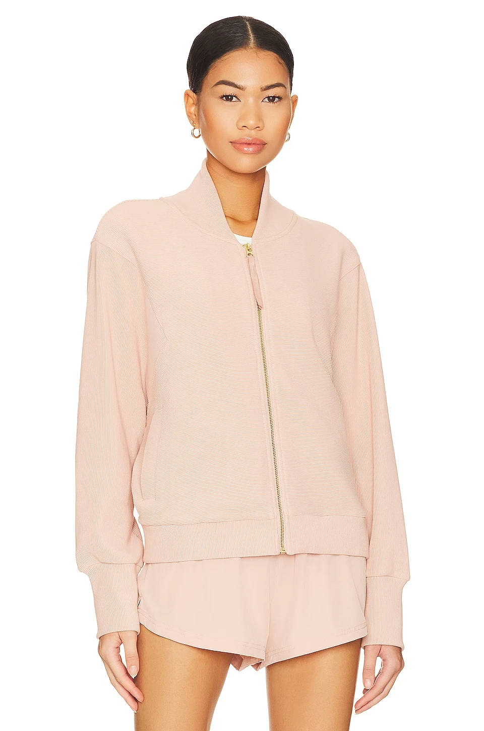 Varley Alia Zip Sweatshirt Mahogany Rose 4 Varley Alia Zip Sweatshirt Mahogany Rose - Image 2