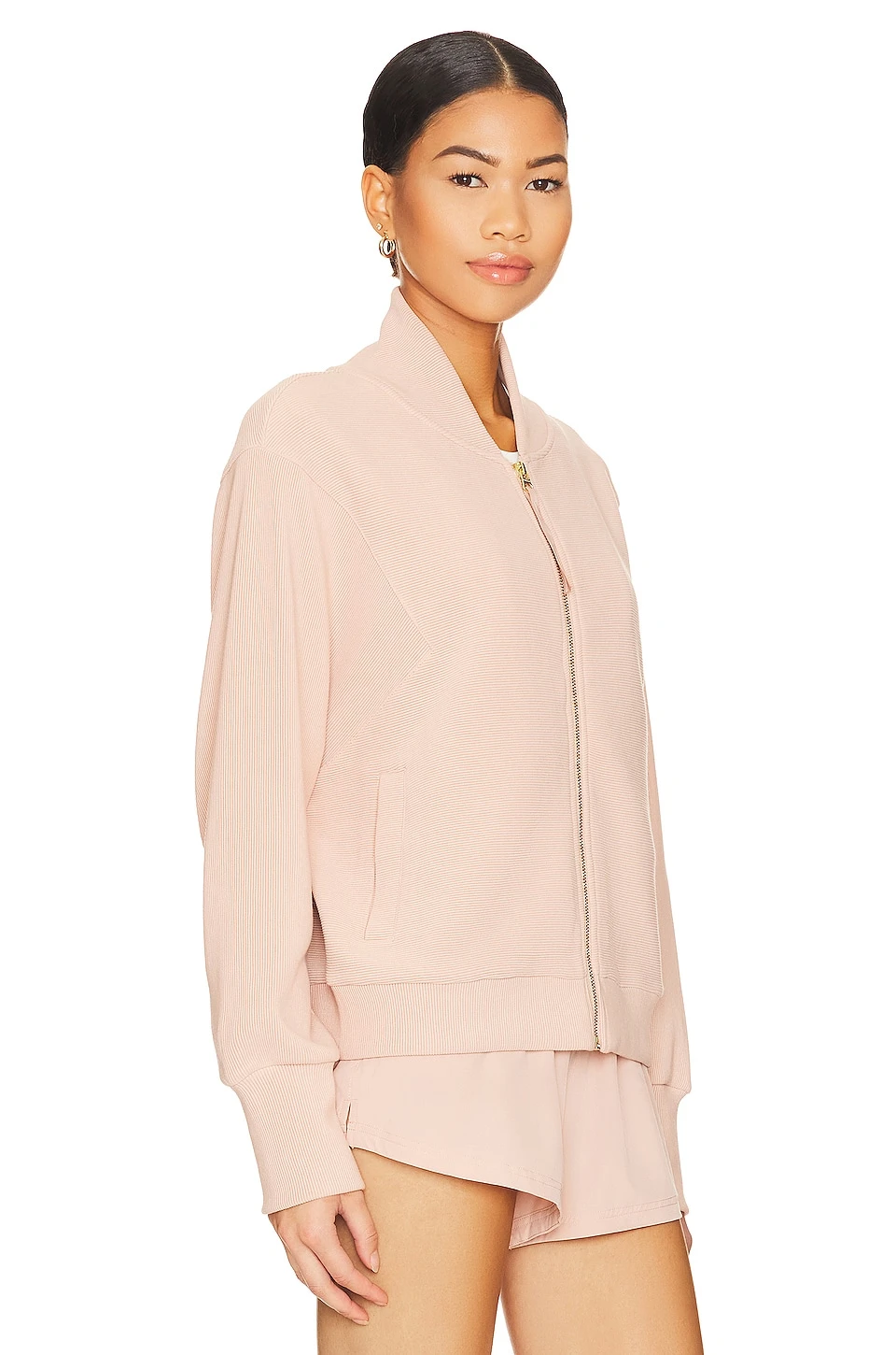 Varley Alia Zip Sweatshirt Mahogany Rose 5 Varley Alia Zip Sweatshirt Mahogany Rose - Image 3