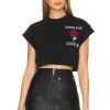 Versace Jeans Couture Short Sleeve Roses Sweatshirt Black