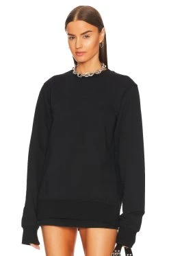 Back Logo Crew Sweatshirt Black