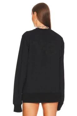Back Logo Crew Sweatshirt Black -ANINE BING Shop Y3 MK6W V3