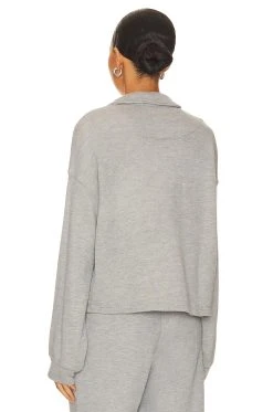 The Port Half Zip Sweatshirt Heather Grey -ANINE BING Shop YEAR WK38 V3