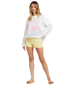 Billabong Womens Sweatshirt Ride In Oversized Crewneck -ANINE BING Shop abjft00281 billabong w sc2 frt9