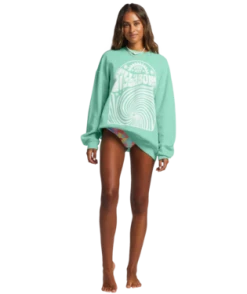 Billabong Womens Sweatshirt Ride In Oversized Crewneck -ANINE BING Shop abjft00281 billabong w spe frt9