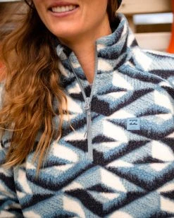 Billabong Womens Sweatshirt A/Div Boundary Mock 3 Half-Zip Pullover -ANINE BING Shop abjft00287 billabong l bkf0 frt2