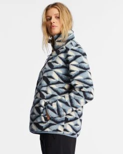 Billabong Womens Sweatshirt A/Div Boundary Mock 3 Half-Zip Pullover -ANINE BING Shop abjft00287 billabong w bkf0 sd1