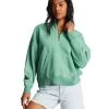 Billabong Womens Sweatshirt Lazy Mornings Half-Zip Pullover -ANINE BING Shop abjft00341 gkz0.primary