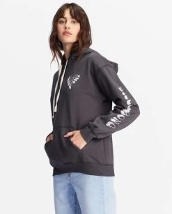 Billabong Womens Sweatshirt Give Love Graphic Hoodie -ANINE BING Shop abjsf00372 billabong w ofb sd1