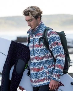 Billabong Mens Sweatshirt A/Div Boundary Half-Zip Mock Neck Pullover -ANINE BING Shop abyft00231 billabong l dyb frt1