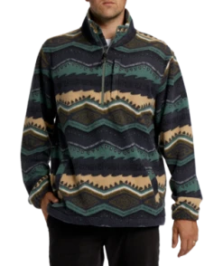 Billabong Mens Sweatshirt A/Div Boundary Half-Zip Mock Neck Pullover -ANINE BING Shop abyft00231 billabong w egr frt1