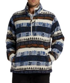 Billabong Mens Sweatshirt A/Div Boundary Half-Zip Mock Neck Pullover -ANINE BING Shop abyft00231 billabong w wbk0 frt1