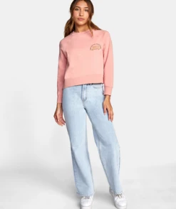 RVCA Womens Sweatshirt Good Times Crewneck -ANINE BING Shop avjsf00193 rvca w blh sd1