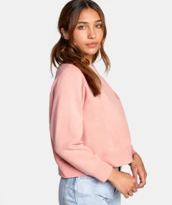 RVCA Womens Sweatshirt Good Times Crewneck -ANINE BING Shop avjsf00193 rvca w blh sd3