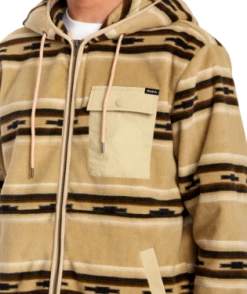 RVCA Mens Sweatshirt Hawthorne Zip-Up Hooded Fleece -ANINE BING Shop avyft00281 rvca w thn0 dtl1