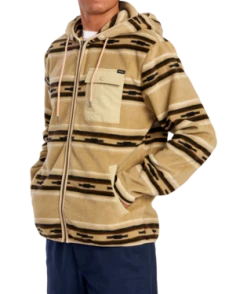 RVCA Mens Sweatshirt Hawthorne Zip-Up Hooded Fleece -ANINE BING Shop avyft00281 rvca w thn0 sd1