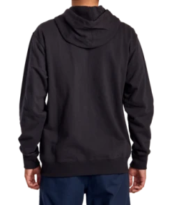 RVCA Mens Sweatshirt Concord Zip-Up Hoodie -ANINE BING Shop avyft00307 rvca w mid bck1