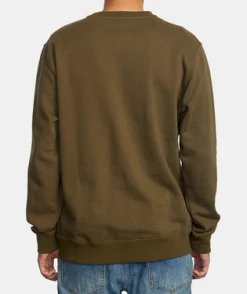 RVCA Mens Sweatshirt Big RVCA Crewneck -ANINE BING Shop avysf00178 rvca w olv bck1