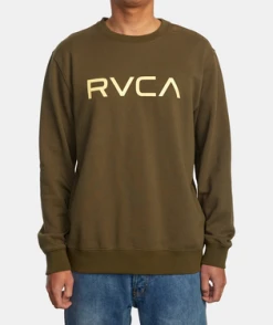 RVCA Mens Sweatshirt Big RVCA Crewneck -ANINE BING Shop avysf00178 rvca w olv frt1