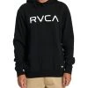RVCA Mens Sweatshirt Big RVCA Pullover Hoodie -ANINE BING Shop avysf00223 blk.primary