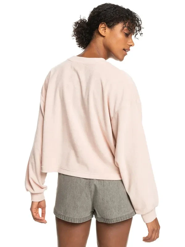 Roxy Womens Sweatshirt Better Not Wait Toweling 4 Roxy Womens Sweatshirt Better Not Wait Toweling - Image 2