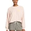 Roxy Womens Sweatshirt Better Not Wait Toweling