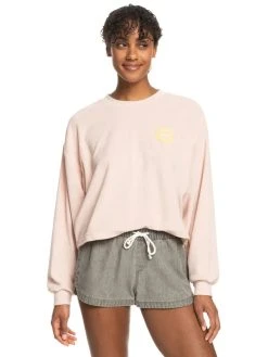 Roxy Womens Sweatshirt Better Not Wait Toweling
