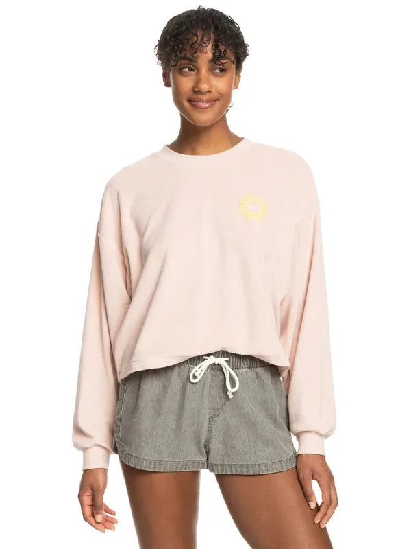 Roxy Womens Sweatshirt Better Not Wait Toweling 3 Roxy Womens Sweatshirt Better Not Wait Toweling